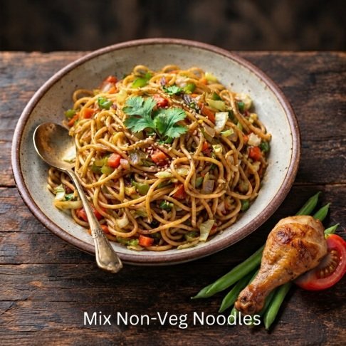 Mix Non Veg. Noodles | Naama Restaurant Kuwait - Naama Restaurant Kuwait