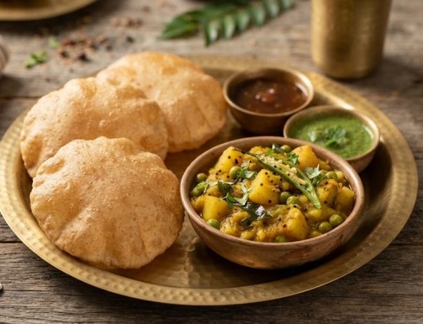 Poori Bhaji 3 Pcs | Naama Restaurant Kuwait - Naama Restaurant Kuwait